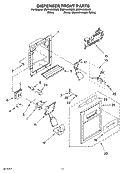 DISPENSER FRONT PARTS Diagram and Parts List for ES2FHAXSQ00  Whirlpool Refrigerator