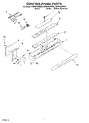 CONTROL PANEL PARTS Diagram and Parts List for KSSS42QMB00  KitchenAid Refrigerator