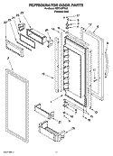 REFRIGERATOR DOOR PARTS Diagram and Parts List for KBFC42FTS02  KitchenAid Refrigerator