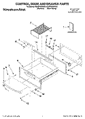 CONTROL, DOOR AND DRAWER PARTS Diagram and Parts List for KEWS105SPA01  KitchenAid Warming Drawer