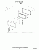DOOR PARTS Diagram and Parts List for YMH2175XSB6  Whirlpool Microwave