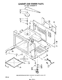 CABINET AND STIRRER Diagram and Parts List for MW8600XL0  Whirlpool Microwave