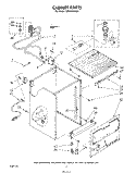 CABINET Diagram and Parts List for DP3000XRN1  Whirlpool Dishwasher