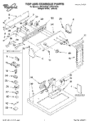 TOP AND CONSOLE, LIT/OPTIONAL Diagram and Parts List for LGR7648KT0  Whirlpool Dryer