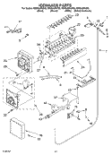 ICEMAKER PARTS Diagram and Parts List for KSSS42FKX02  KitchenAid Refrigerator