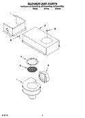BLOWER UNIT PARTS, OPTIONAL PARTS Diagram and Parts List for KECD865HWH05  KitchenAid Cooktop