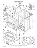 CABINET PARTS Diagram and Parts List for 4GWED5500YW0  Whirlpool Dryer