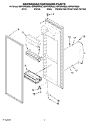 REFRIGERATOR DOOR PARTS Diagram and Parts List for KSRP22FSMS02  KitchenAid Refrigerator
