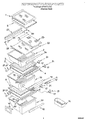 REFRIGERATOR SHELF Diagram and Parts List for GD25SFXHS02  Whirlpool Refrigerator
