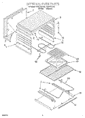 INTERNAL OVEN Diagram and Parts List for RF3010XVW5  Whirlpool Range