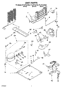 UNIT Diagram and Parts List for ET1WTKXKQ00  Whirlpool Refrigerator