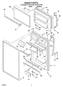 DOOR Diagram and Parts List for CT21GKXKT02  Crosley Refrigerator
