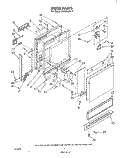 DOOR Diagram and Parts List for DU3016XL0  Whirlpool Dishwasher