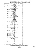 BASKET DRIVE AND BRAKE Diagram and Parts List for LHC4900W1  Whirlpool Washer