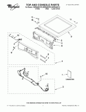 TOP AND CONSOLE PARTS Diagram and Parts List for WED94HEXL0  Whirlpool Dryer