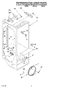 REFRIGERATOR LINER Diagram and Parts List for ED5CHQXKB00  Whirlpool Refrigerator