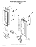 REFRIGERATOR DOOR PARTS Diagram and Parts List for GX5FHTXVB06  Whirlpool Refrigerator