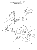 DISPENSER FRONT Diagram and Parts List for 3XKGN7050F03  Whirlpool Refrigerator