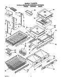 SHELF, LIT/OPTIONAL Diagram and Parts List for EB21DKXAW02  Whirlpool Refrigerator