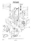 DRIVE Diagram and Parts List for LA9800XKW1  Whirlpool Washer