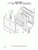 DOOR PARTS Diagram and Parts List for WFG361LVT0  Whirlpool Range