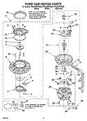 PUMP AND MOTOR PARTS Diagram and Parts List for 7DU920PWKQ0  Whirlpool Dishwasher