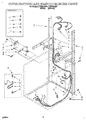 DRYER SUPPORT AND WASHER HARNESS Diagram and Parts List for LTE6234AW1  Whirlpool Washer Dryer Combo