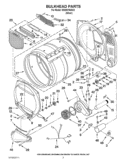 BULKHEAD PARTS Diagram and Parts List for WGD5700AC0  Whirlpool Dryer