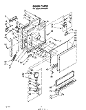DOOR Diagram and Parts List for SHU55040  Whirlpool Dishwasher