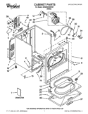 CABINET PARTS Diagram and Parts List for 4KWED5790VW1  Whirlpool Dryer