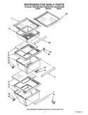 REFRIGERATOR SHELF PARTS Diagram and Parts List for ED5CHQXVB03  Whirlpool Refrigerator