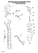 MOTOR AND ICE CONTAINER PARTS Diagram and Parts List for EC3JHAXRL12  Whirlpool Refrigerator
