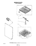 DISHRACK Diagram and Parts List for DU2900XM0  Whirlpool Dishwasher