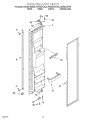 FREEZER DOOR Diagram and Parts List for KSRS25CHWH00  KitchenAid Refrigerator