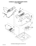 CONSOLE AND DISPENSER PARTS Diagram and Parts List for WTW5550XW3  Whirlpool Washer