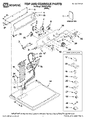 TOP AND CONSOLE PARTS Diagram and Parts List for MGD5720TQ0  Maytag Dryer