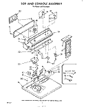TOP AND CONSOLE , LITERATURE AND OPTIONAL Diagram and Parts List for LG5781XKW0  Whirlpool Dryer