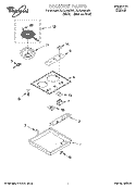 Part Location Diagram of WP3191460 Whirlpool Surface Element