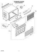 CABINET PARTS Diagram and Parts List for MACQ184XP1  Whirlpool Air Conditioner