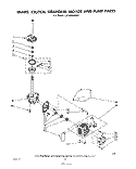 BRAKE, CLUTCH, GEARCASE, MOTOR AND PUMP Diagram and Parts List for LA7400XMW0  Whirlpool Washer