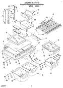 SHELF Diagram and Parts List for KTRP18KDAL05  Whirlpool Refrigerator
