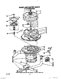 PUMP AND MOTOR Diagram and Parts List for KUDA220TWH4  KitchenAid Dishwasher