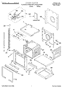 OVEN, LITERATURE Diagram and Parts List for KEBI101DBL9  KitchenAid Wall Oven