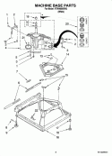 MACHINE BASE PARTS Diagram and Parts List for RTW4000SW3  Roper Washer