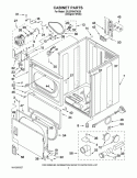 CABINET PARTS Diagram and Parts List for 3XLER5437KQ6  Whirlpool Dryer