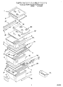 REFRIGERATOR SHELF Diagram and Parts List for 7ED27DQXFN00  Whirlpool Refrigerator