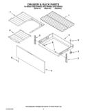 DRAWER & RACK PARTS Diagram and Parts List for WFE710H0AH0  Whirlpool Range