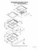 REFRIGERATOR SHELF PARTS Diagram and Parts List for 5ED2FHGXVQ00  Whirlpool Refrigerator