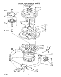 PUMP AND MOTOR Diagram and Parts List for KUDM220T1  KitchenAid Dishwasher