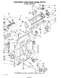 CONTROLS AND REAR PANEL Diagram and Parts List for LA5570XPW5  Whirlpool Washer